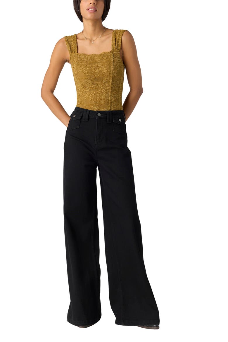 Pretty Little Secrets Lace Corset Top, Alternate, color, OLIVE TAPENADE