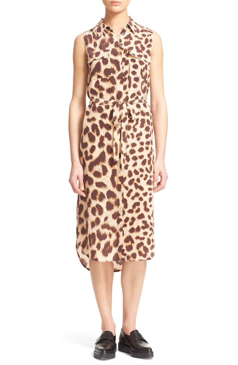 Equipment 'Tegan' Print Silk Shirtdress, Main, color, 