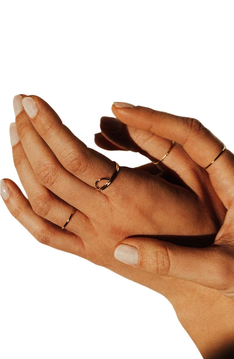 MADE BY MARY Round Stacking Ring, Alternate, color, Gold Filled