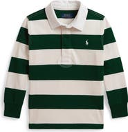 Polo Ralph Lauren Kids' Stripe Long Sleeve Jersey Rugby Polo