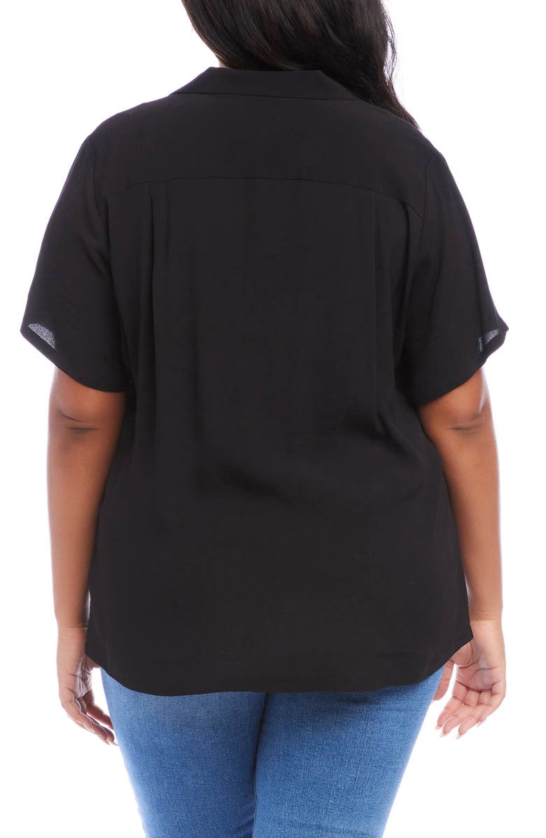 Karen Kane Button-Up Camp Shirt, Alternate, color, 