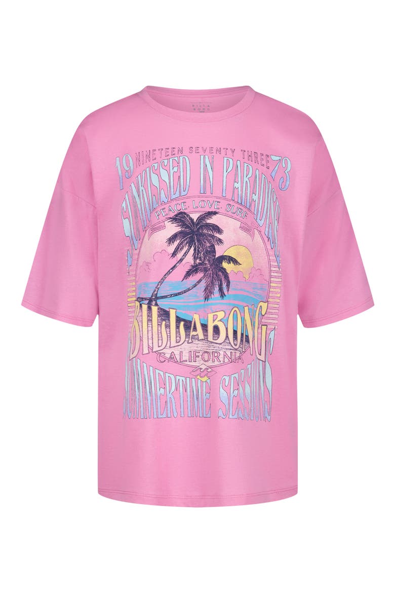 Kids' Oversize Sunset Graphic Tank, Main, color, CYCLAMEN