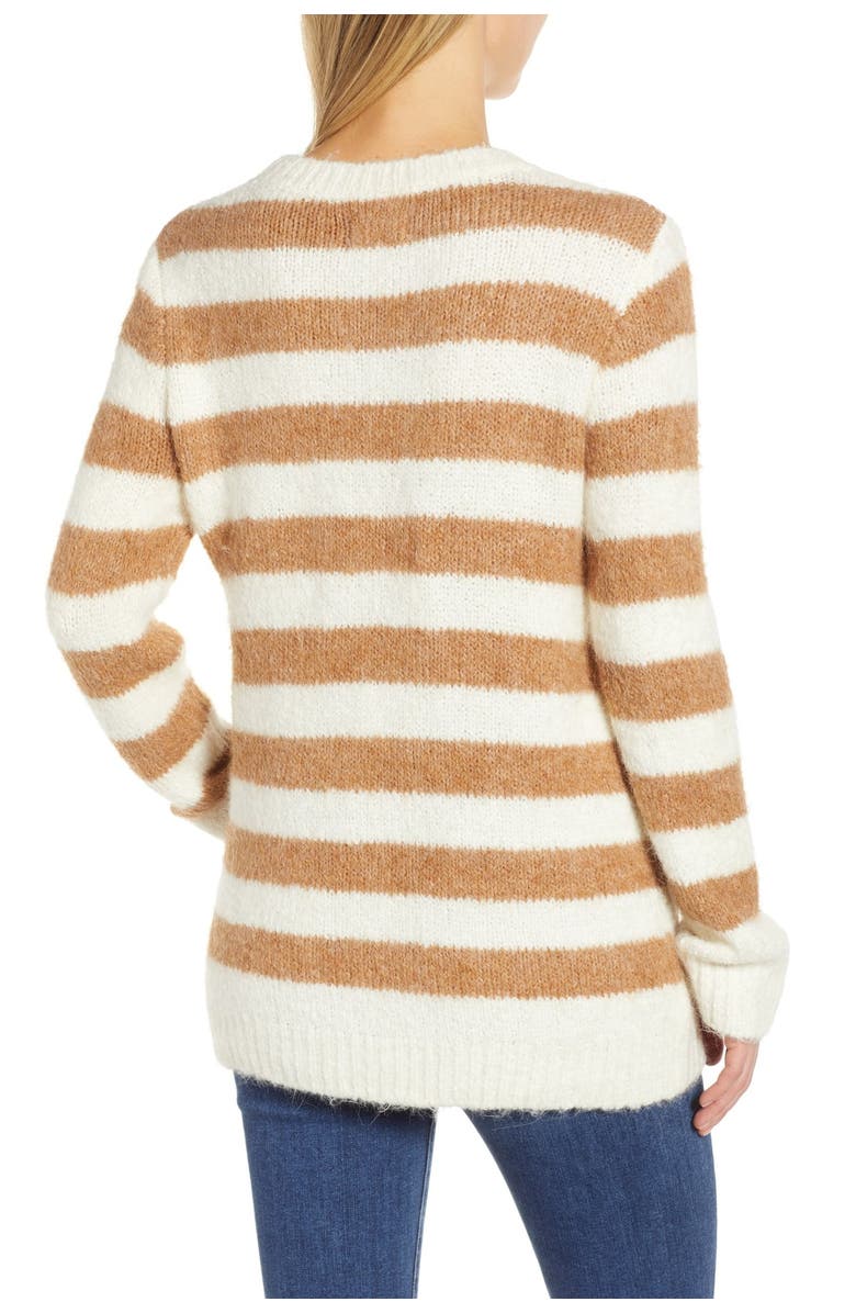 Lou & Grey Stripe Plushfuzz Tunic Sweater, Alternate, color,
