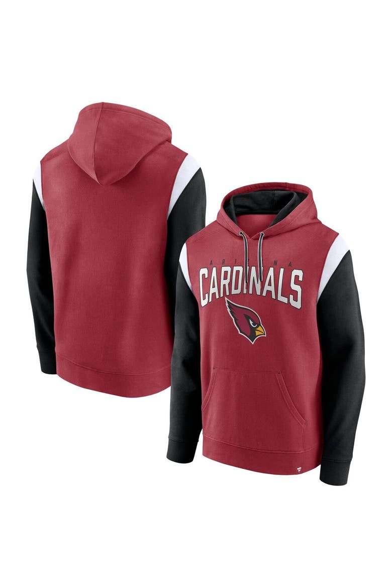 Men's Fanatics Branded Cardinal Arizona Cardinals Trench Battle Pullover Hoodie, Main, color, Cardinal