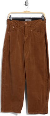 Democracy High Waist Barrel Corduroy Pants