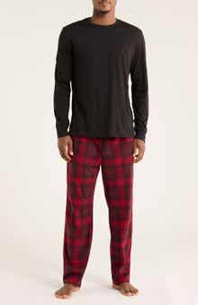 Nautica Cozy Fleece T-Shirt & Plaid Pajama Pants Set