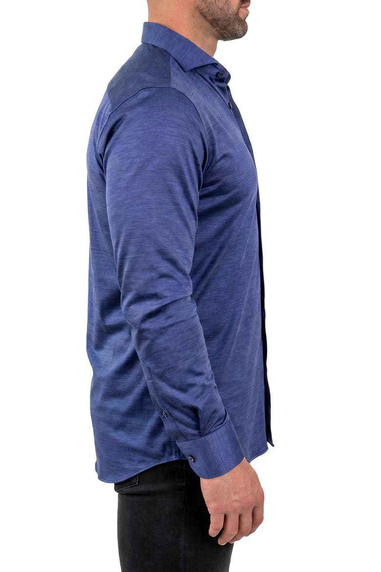 Einstein Contemporary Fit Button-Up Shirt, Alternate, color, BLUE