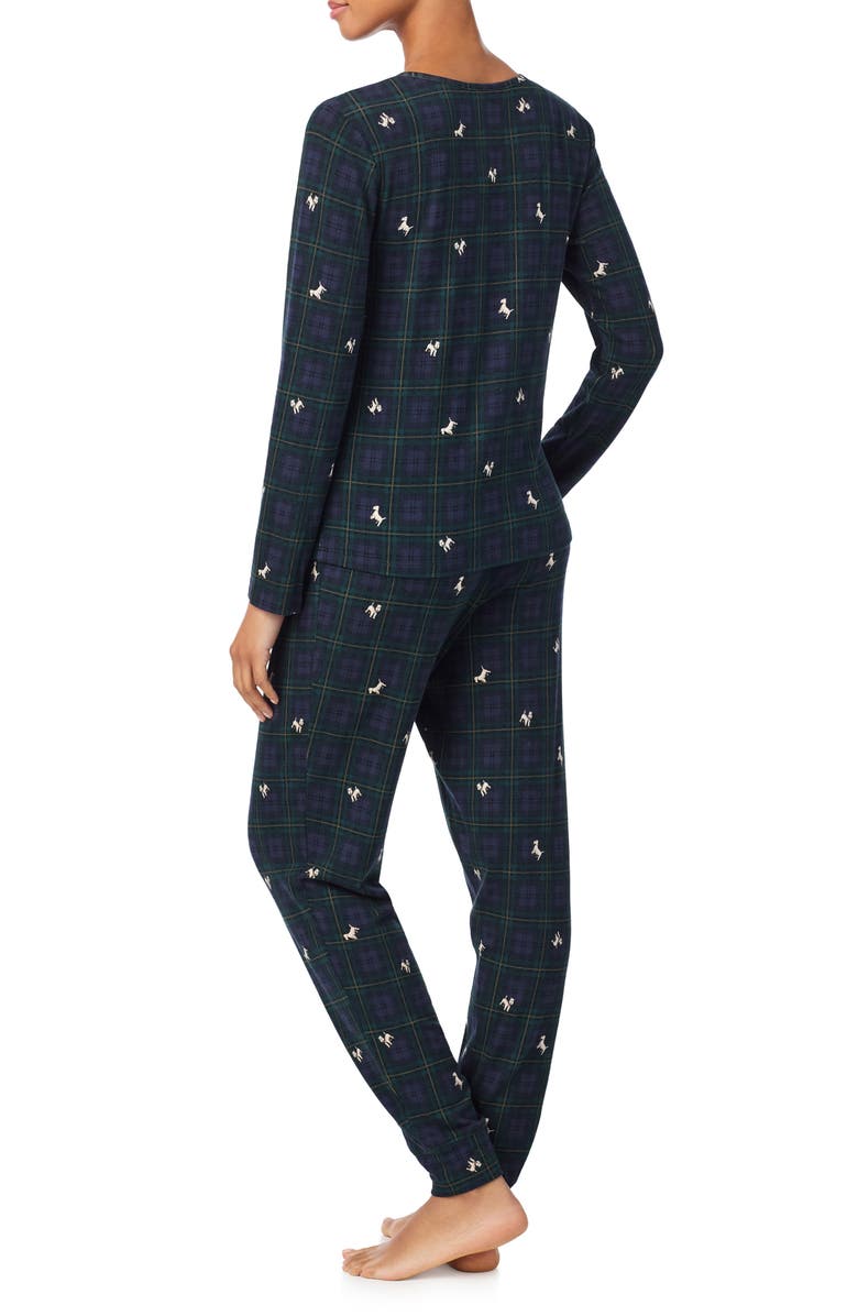 Lauren Ralph Lauren Print Henley Pajamas, Alternate, color,