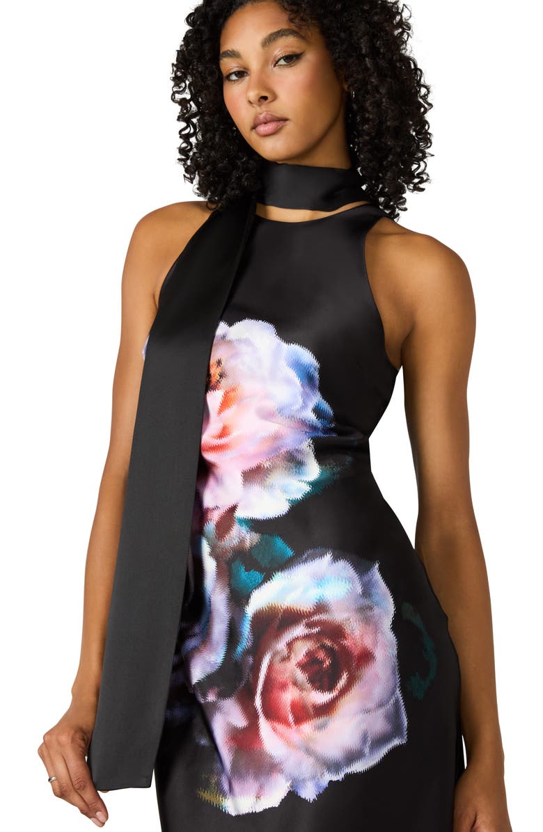 Steve Madden Christelle Sleeveless Satin Maxi Dress, Alternate, color, Rose Frost