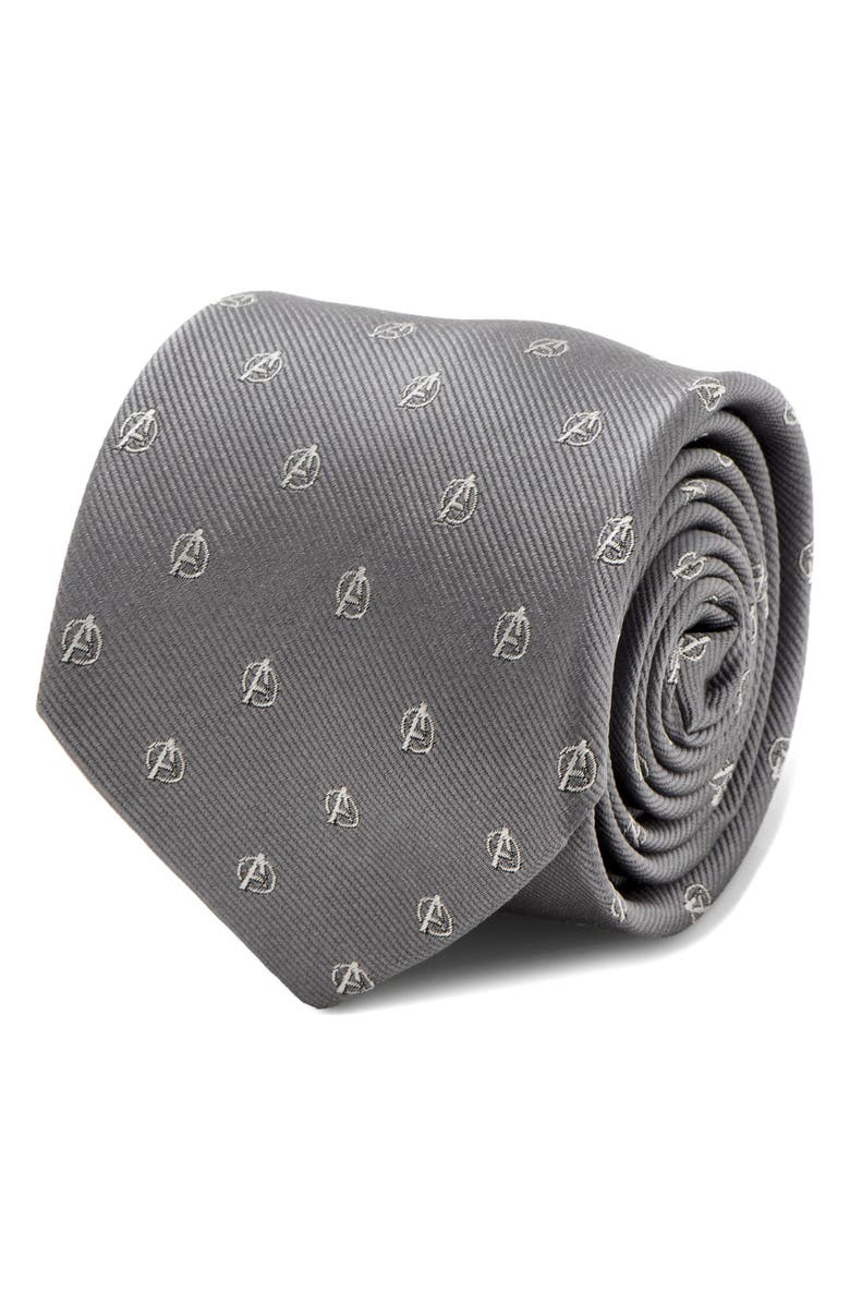 Cufflinks, Inc. Avengers Silk Tie, Alternate, color, Grey