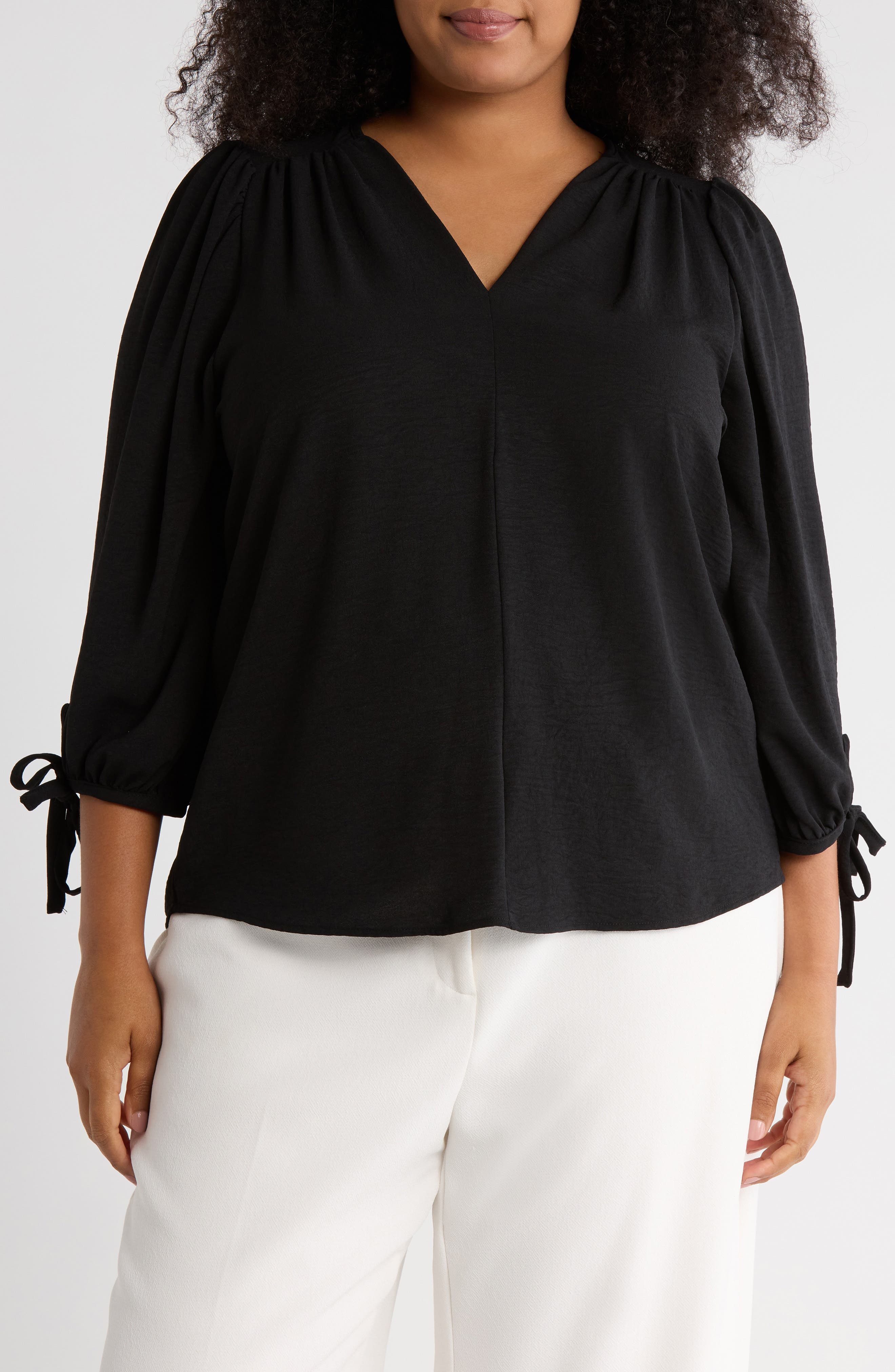 Renee C V-Neck Long Sleeve Top