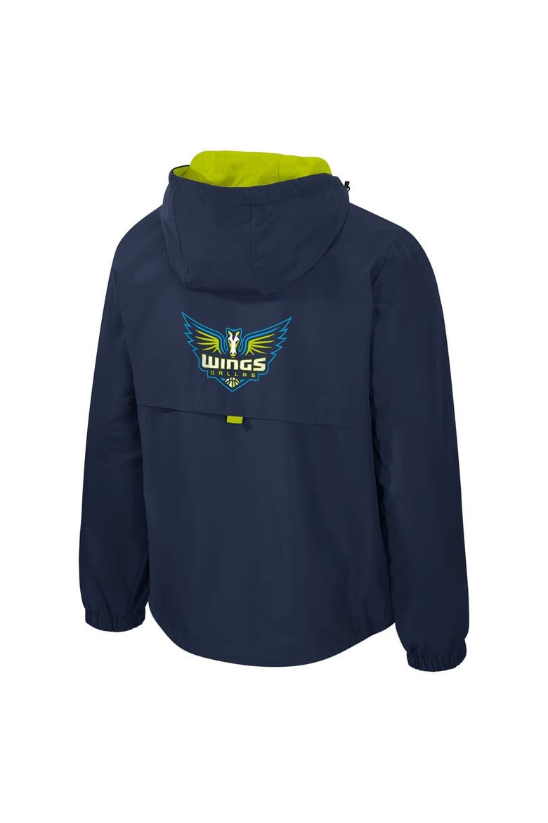 Unisex Stadium Essentials  Navy/Green Dallas Wings Legends Challenger Quarter-Zip Jacket, Alternate, color, Navy