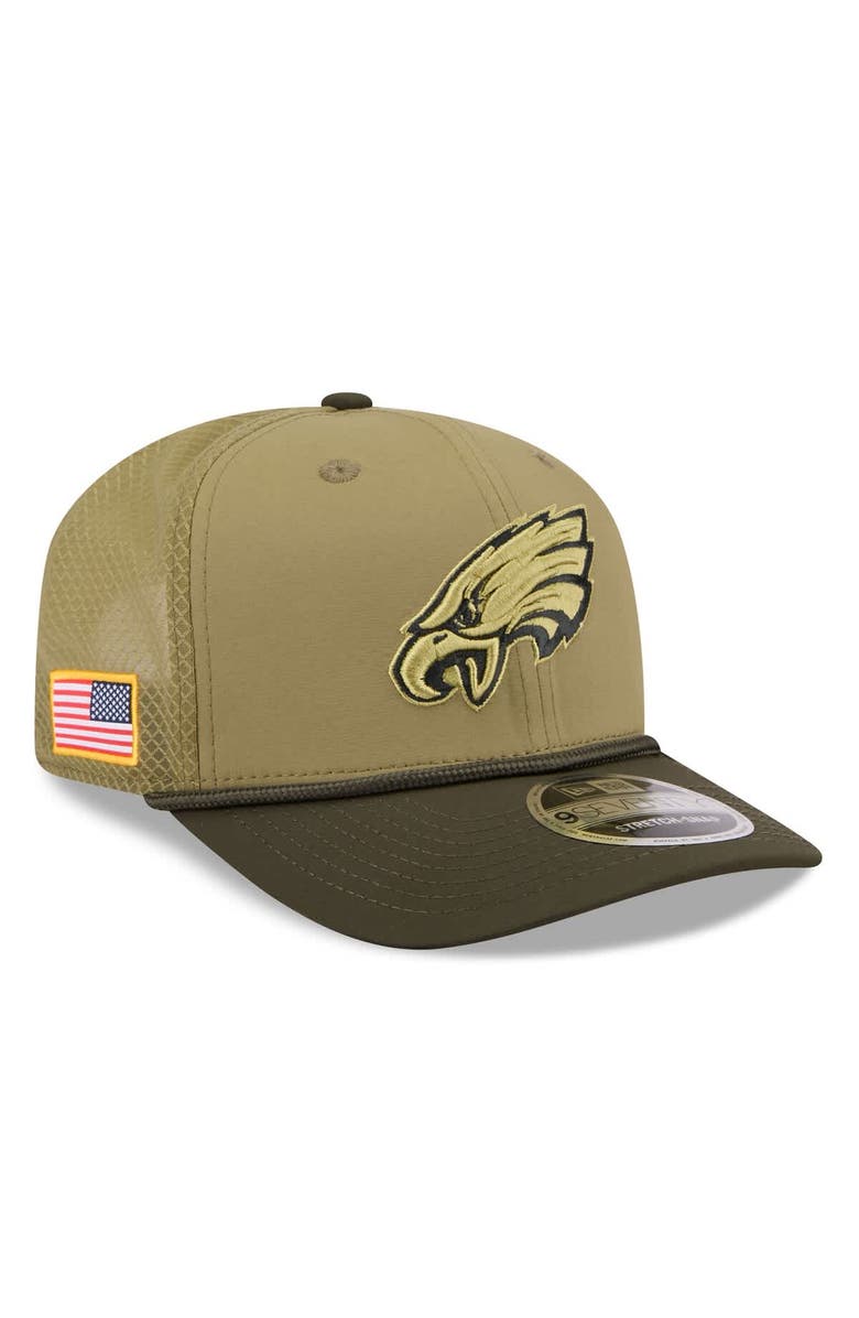 New Era Men's New Era  Green Philadelphia Eagles 2025 Salute to Service 9SEVENTY Adjustable Hat, Main, color, 