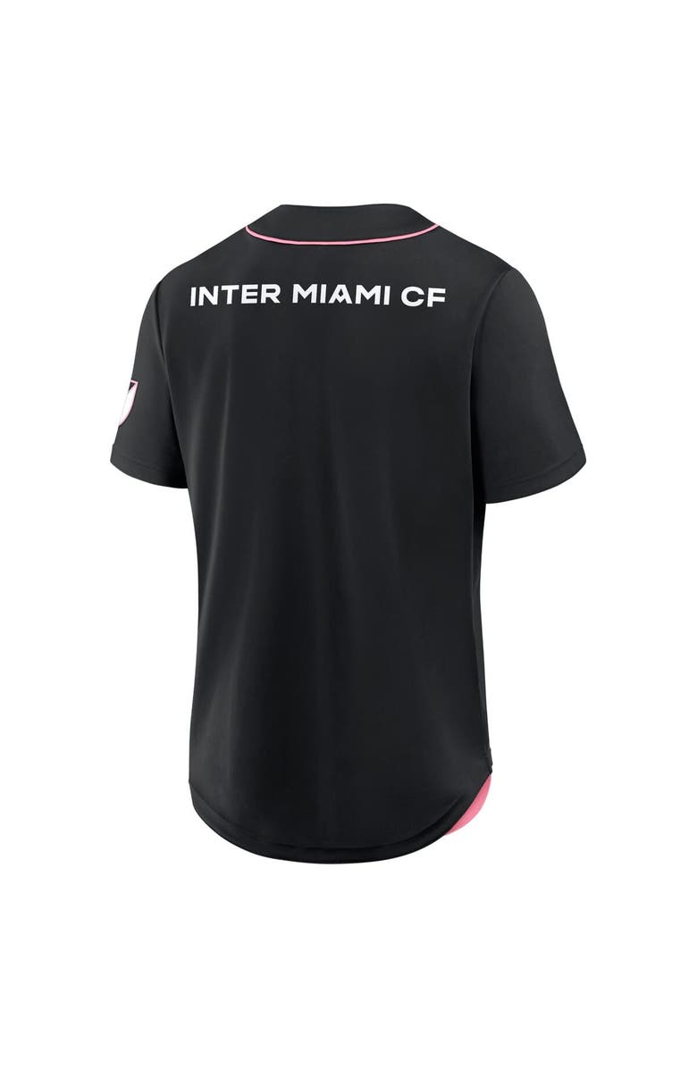 FANATICS Men's Fanatics Black Inter Miami CF Injury Time Baseball Jersey, Alternate, color, 