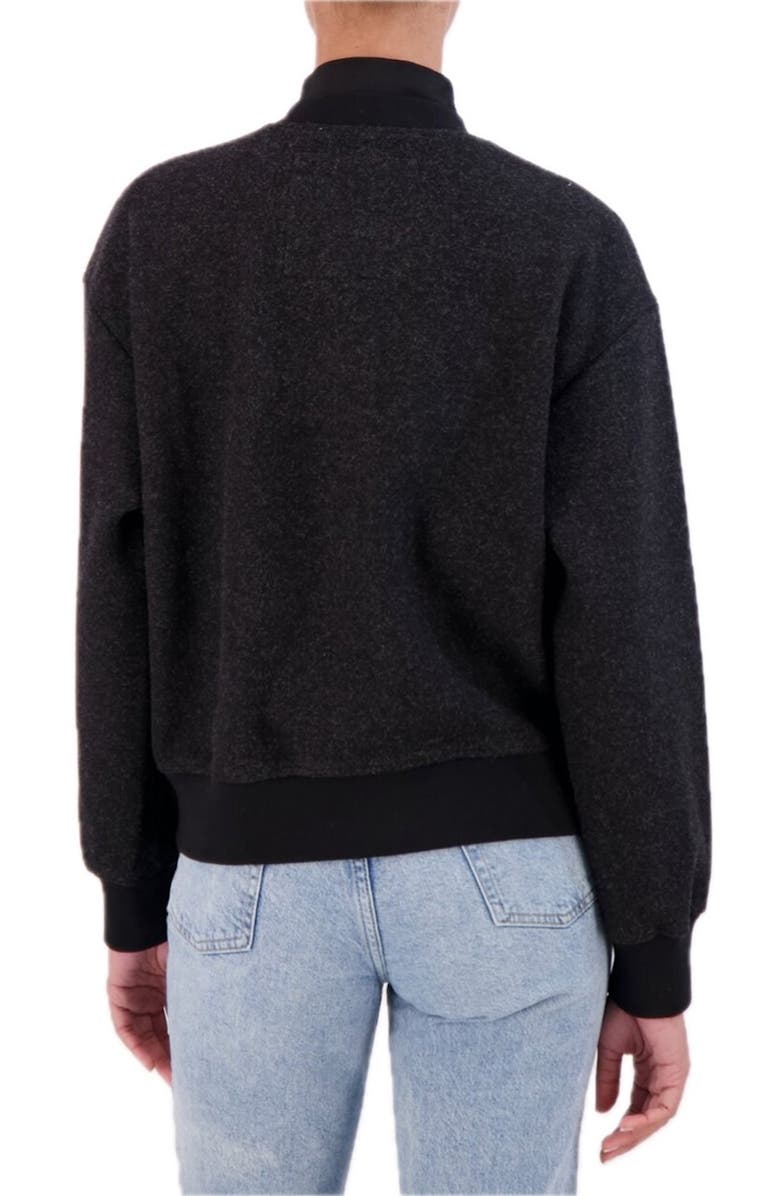 Ookie & Lala Brushed Bomber Jacket, Alternate, color, Dark Charcoal