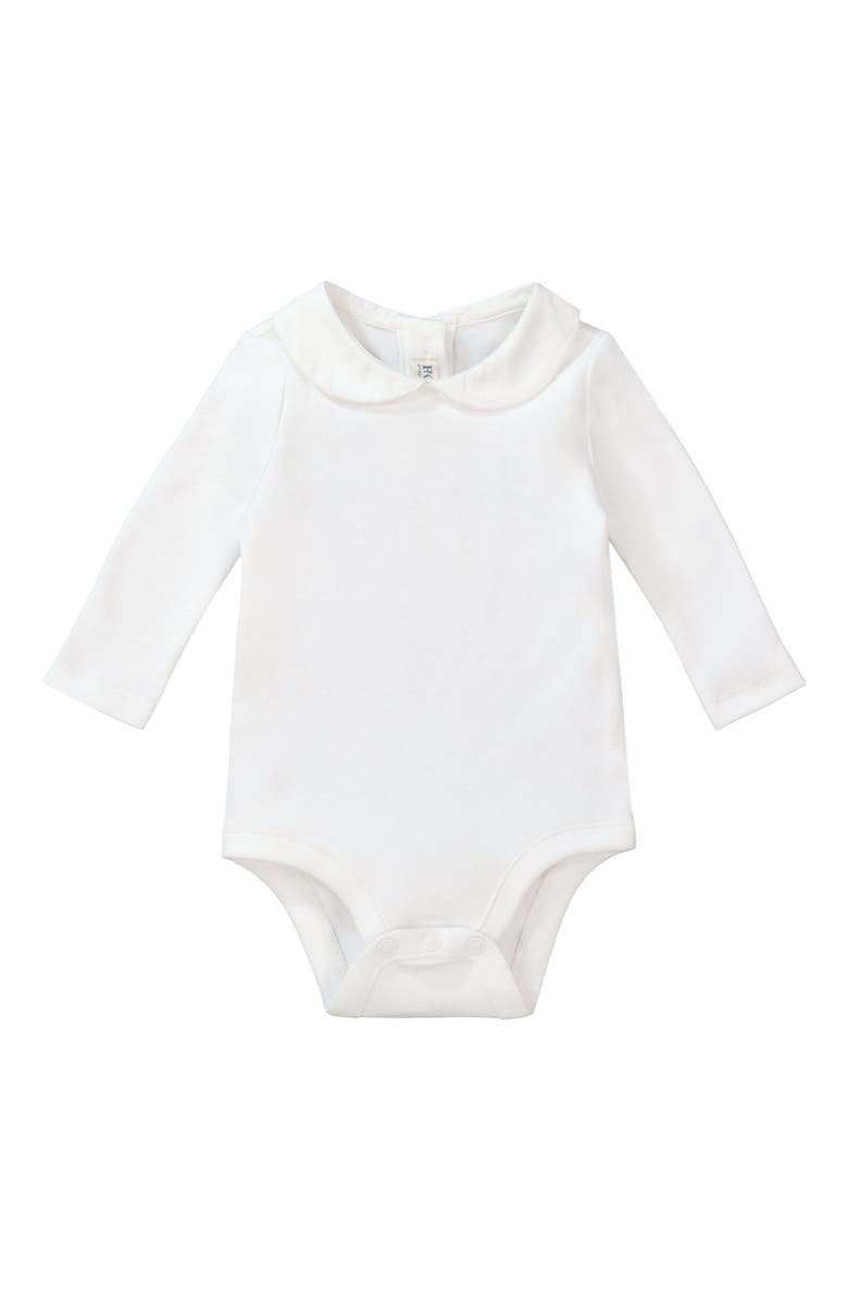 Hope & Henry Baby Peter Pan Collar Bodysuit, Unisex, Alternate, color, Soft White