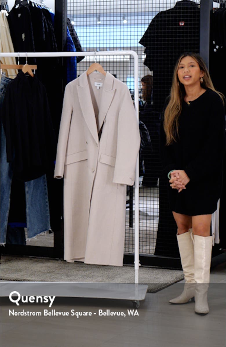 Maeve Belted Double Breasted Wool Blend Coat, sales video thumbnail