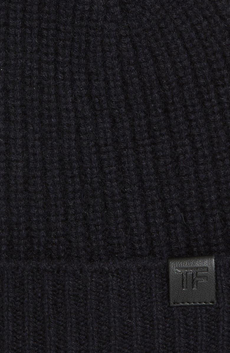 TOM FORD Cashmere Rib Beanie, Alternate, color, Hb906 Midnight Navy