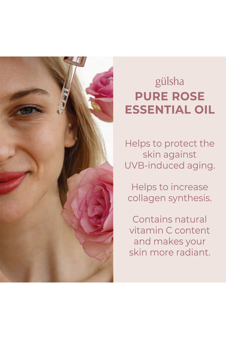 100% Pure Rose Essential Oil, Alternate, color, None