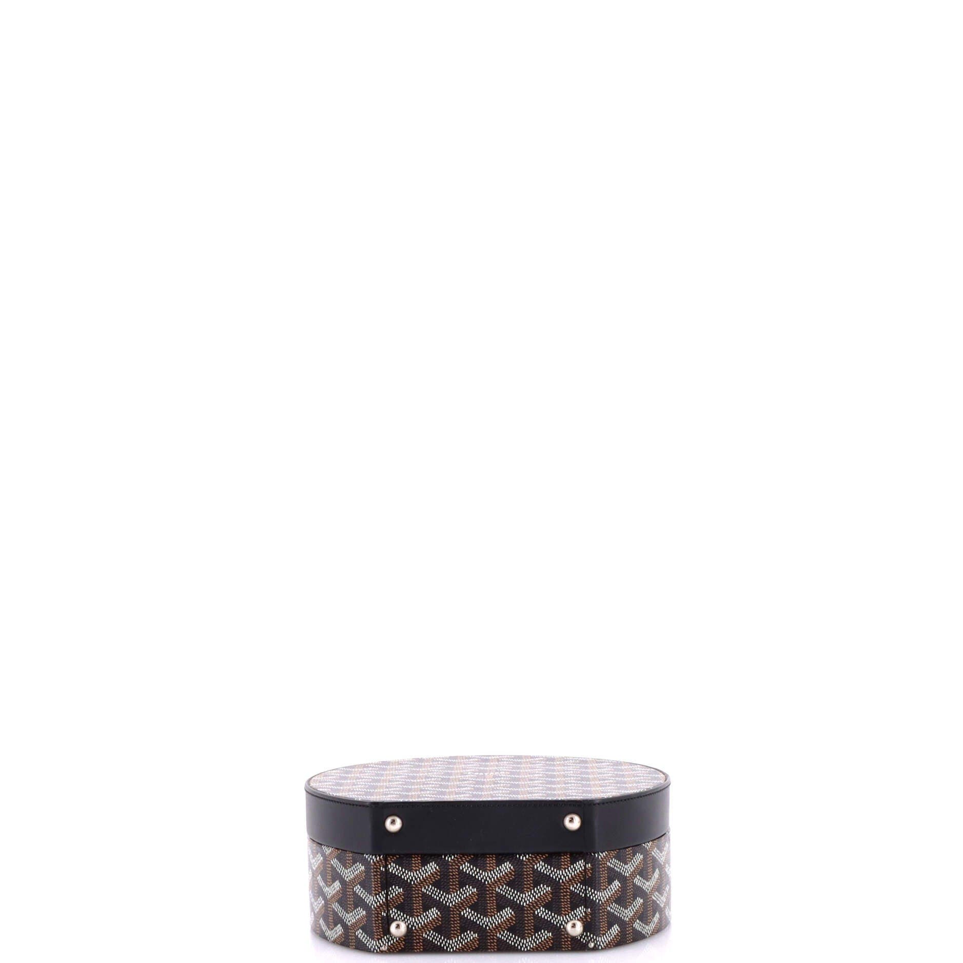 Pre-Owned Goyard Alto Hatbox Bag Coated Canvas, Alternate, color, Black
