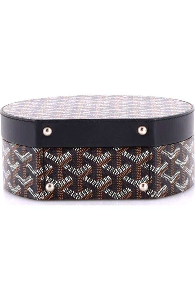 Pre-Owned Goyard Alto Hatbox Bag Coated Canvas, Alternate, color, Black