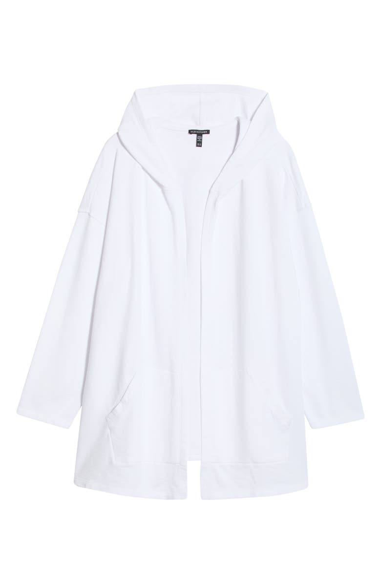 Eileen Fisher Organic Cotton Hooded Jacket, Main, color, White