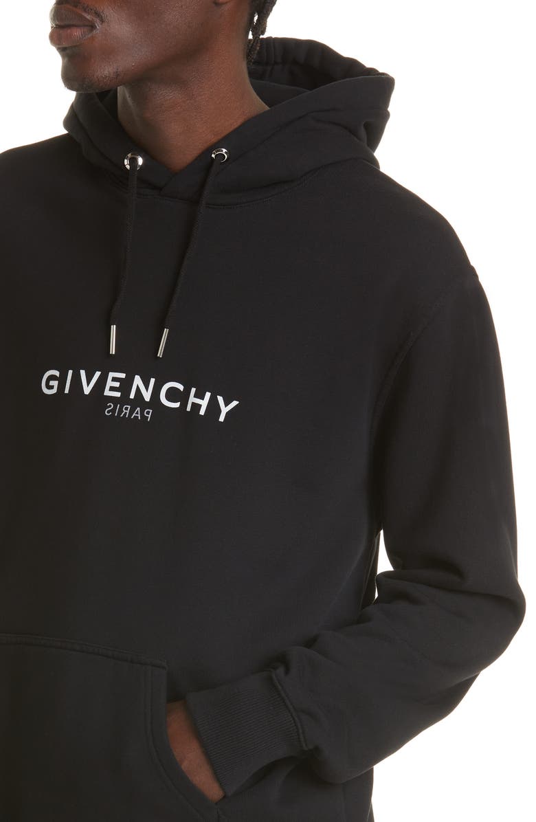 Givenchy Classic Fit Logo Hoodie, Alternate, color,