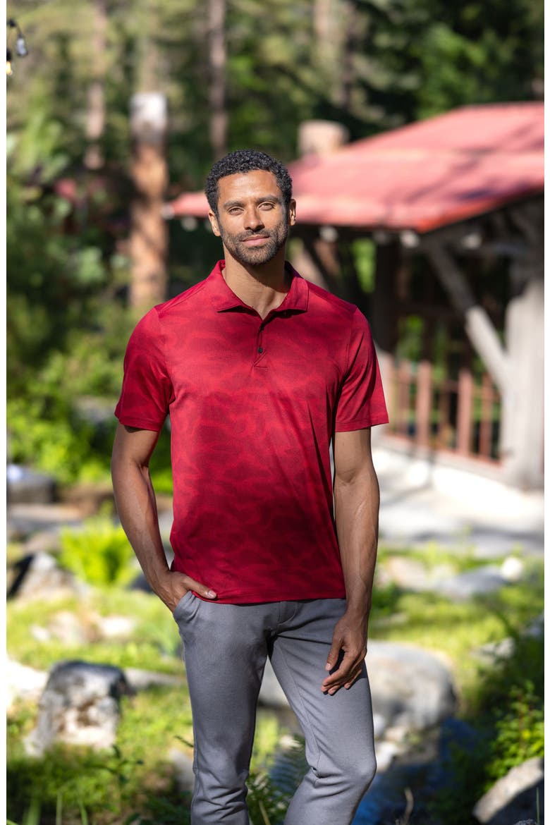Epic Comfort Camo Regular Fit Polo, Alternate, color, CARDINAL RED