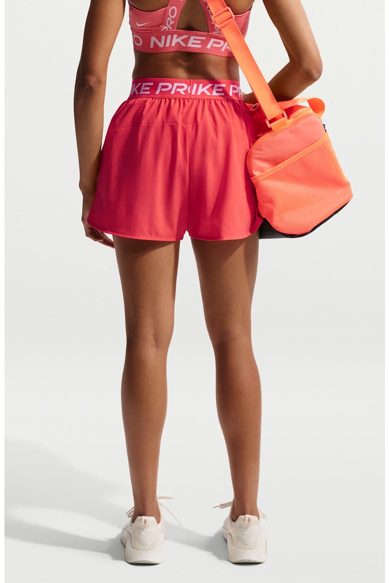 Pro Active Shorts, Alternate, color, LIGHT CRIMSON/ WHITE