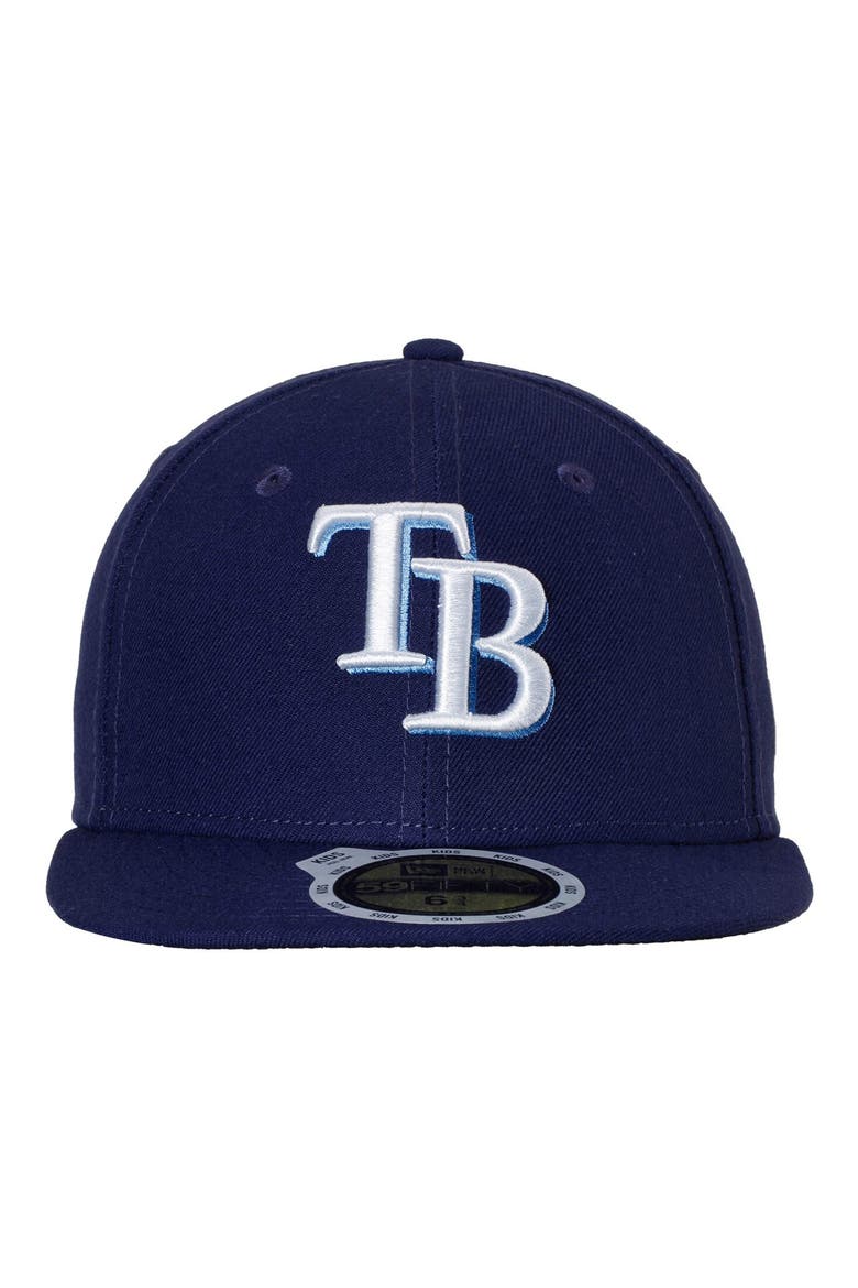 Youth New Era Navy Tampa Bay Rays Authentic Collection On-Field Game 59FIFTY Fitted Hat, Alternate, color, NAVY