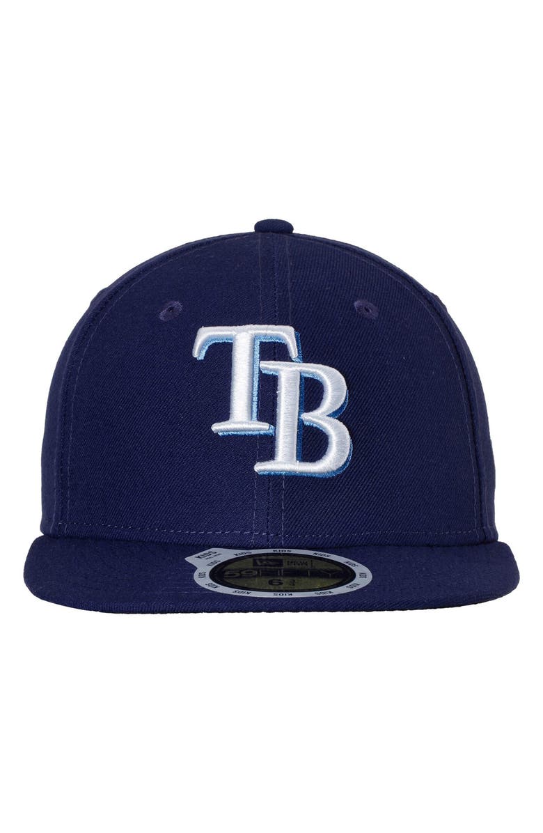 New Era Youth New Era Navy Tampa Bay Rays Authentic Collection On-Field Game 59FIFTY Fitted Hat, Alternate, color, 