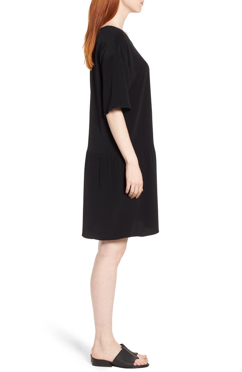 Eileen Fisher Drop Waist Tencel<sup>®</sup> Lyocell Blend Dress, Alternate, color, 