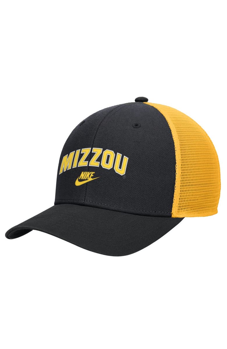 Nike Men's Nike Black Missouri Tigers Vintage Arch Rise Performance Trucker Adjustable Hat, Main, color, Black