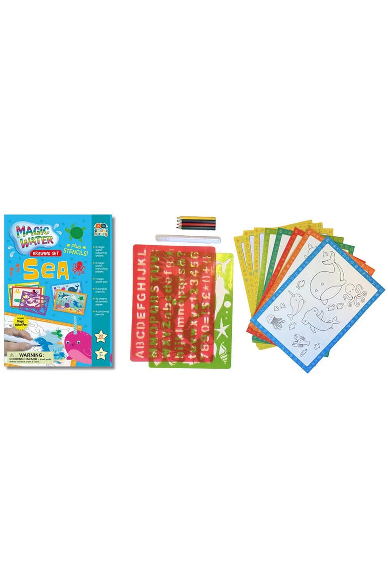 Magic Water Drawing Set, Ocean Animal Themed Activity, Kids 3+, Alternate, color, Multicolored