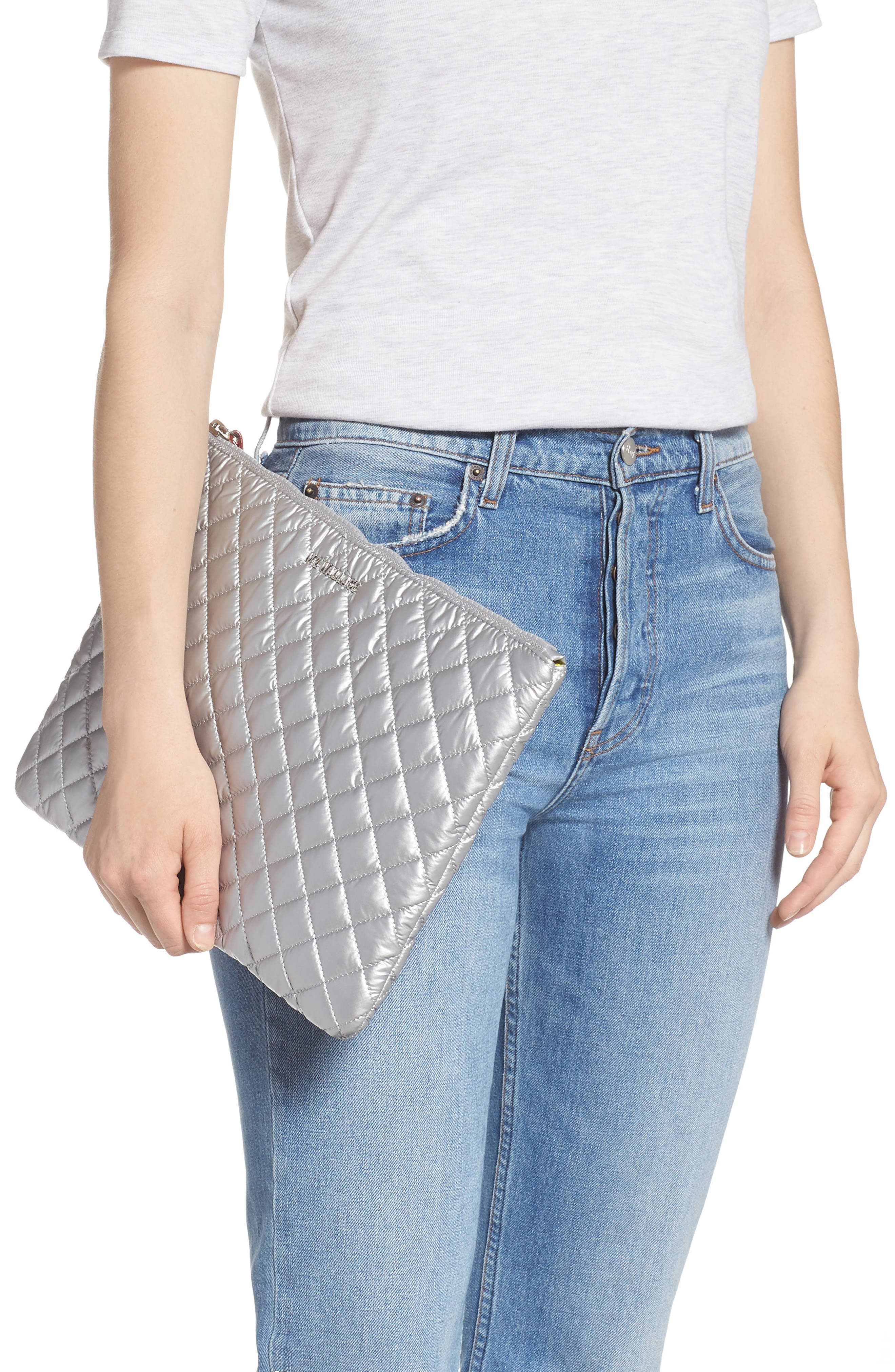 Metro Pouch, Alternate, color, TIN METALLIC