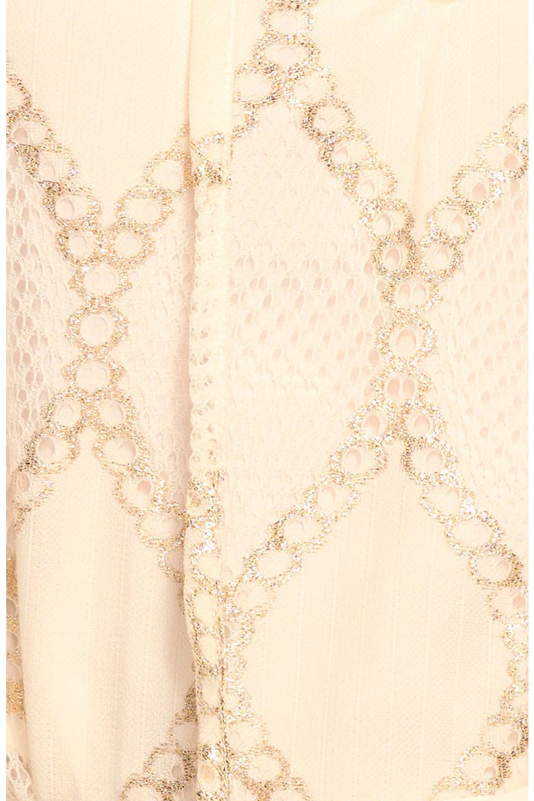 Ria Metallic Chain Print Top, Alternate, color, WINTER WHITE DIAMOND