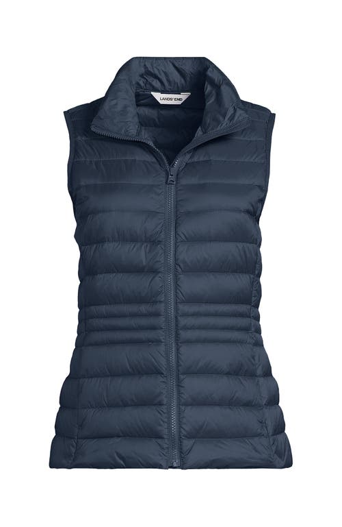 Lands' End Wanderweight Packable Ultralight Down Vest In Blue
