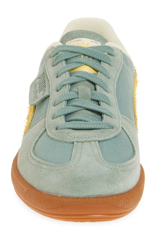 Puma Palermo Weathered Sneaker In Green Moon-sunny Yellow