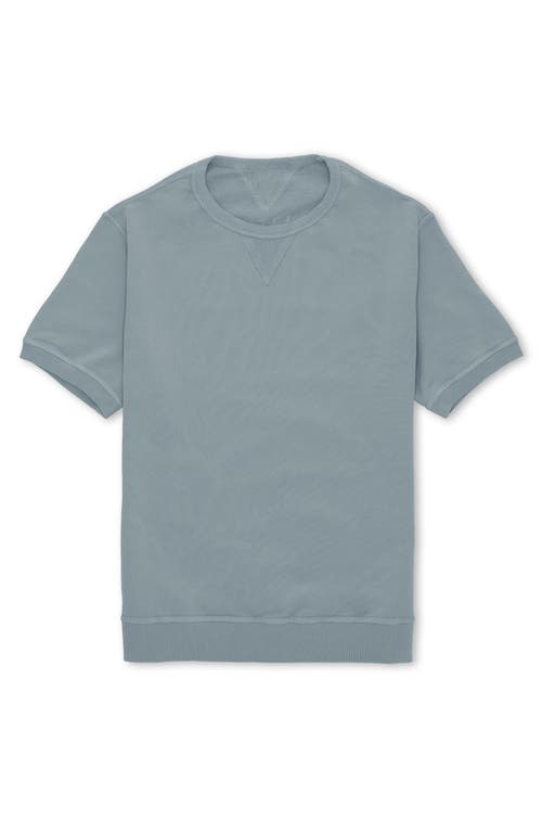 Fortela Ohio Brushed Jersey Short Sleeve Sweatshirt In Gray