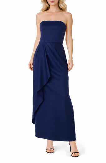 Strapless Draped Side Gown