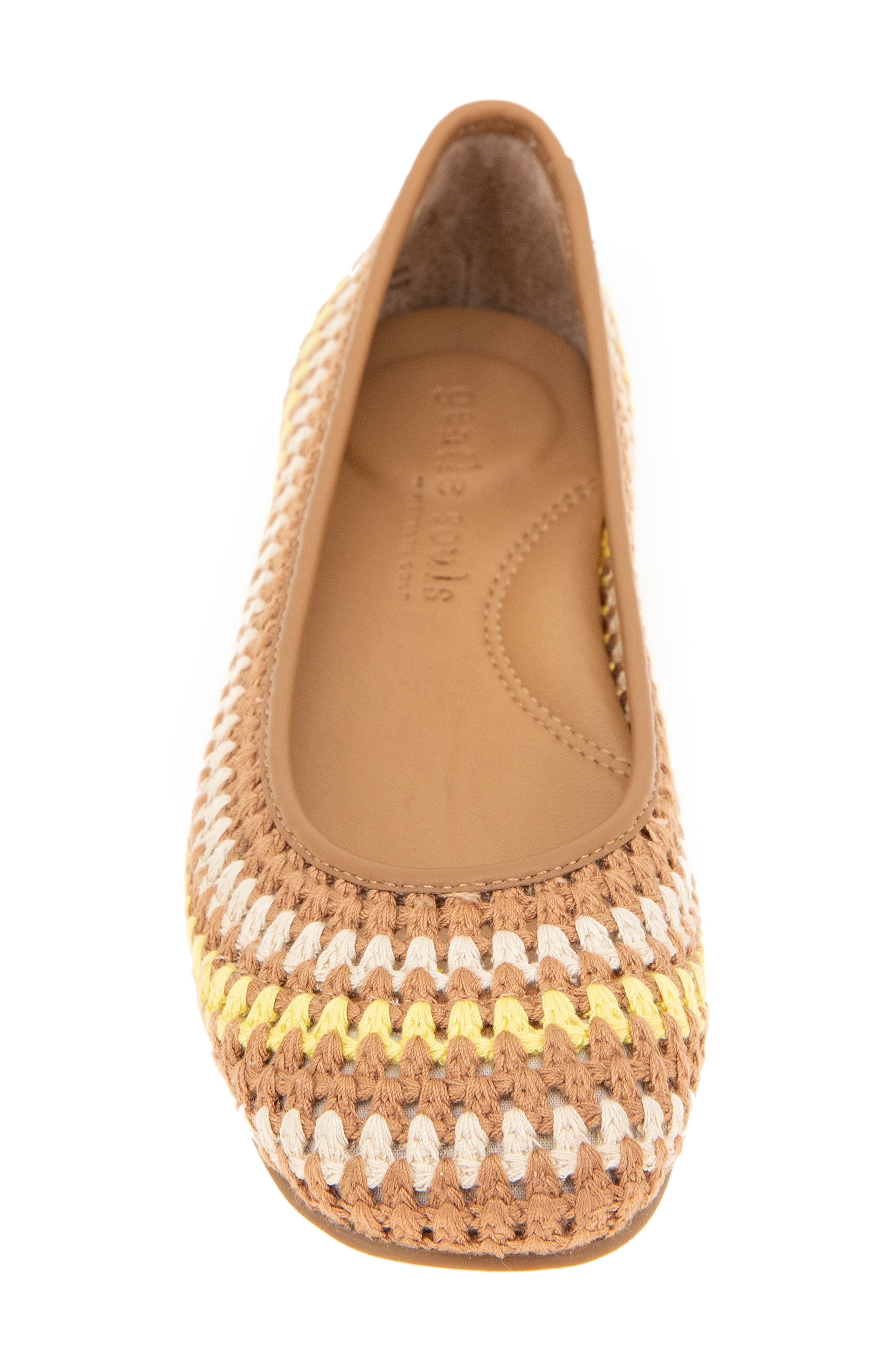 Mable Macramé Flat, Alternate, color, BANANA MULTI FABRIC