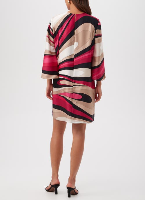 Trina Turk Nallia Abstract-print Shift Dress In Fairy Fuchsia Multi