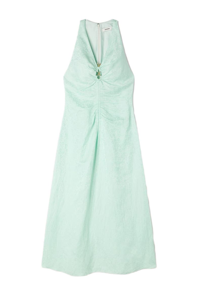 Floral print V-neck maxi dress, Alternate, color, Light green