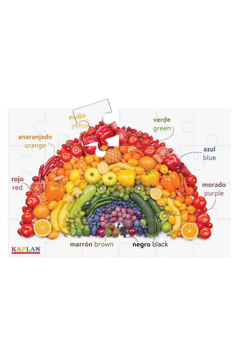 Colors - Los Colores - Bilingual Floor Puzzle - 24 Pieces, Alternate, color, Multicolored