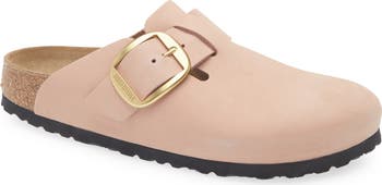 Boston Big Buckle Nubuck Leather – Zoccoli BIRKENSTOCK In Pelle Nabuk, Colore Berry Crush, Taglia 37 EU - 2
