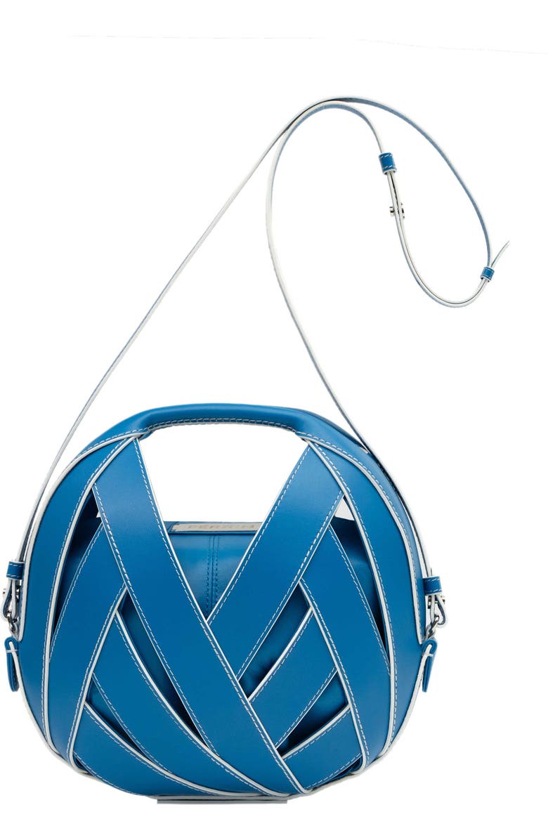 PERRIN PARIS Le Petit Panier Xbody, Main, color, Azur / White