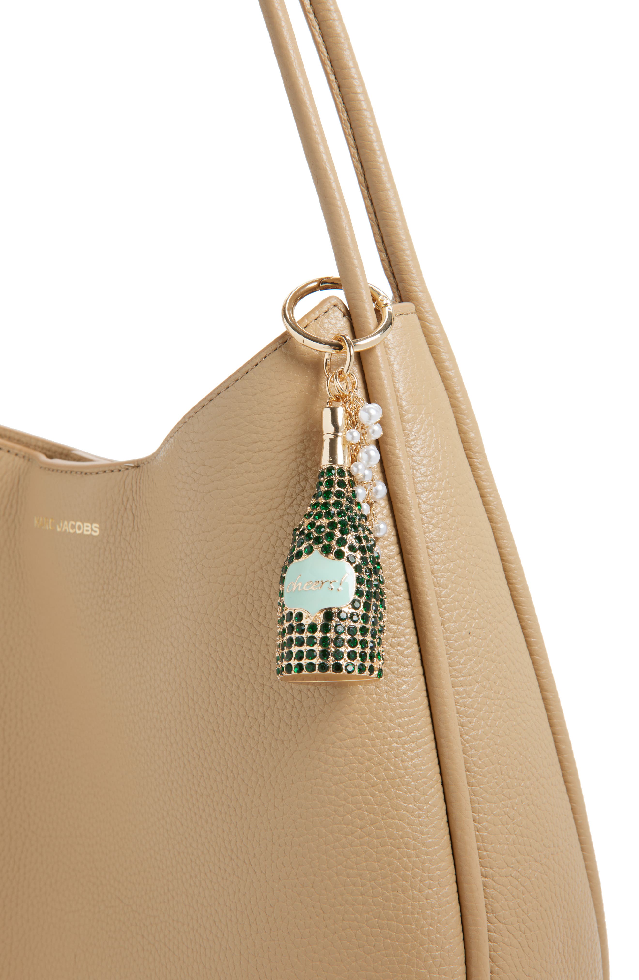 Chelsea28 Champagne Bag Charm, Alternate, color, Green Multi- Gold