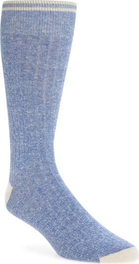 chinese dress ladies Linen Dress Sock Blue / One Size