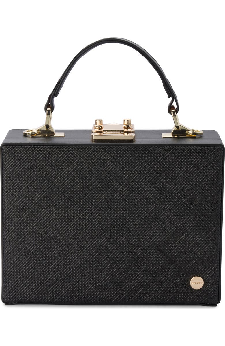 Olga Berg Georgia Straw Woven Clutch, Main, color,