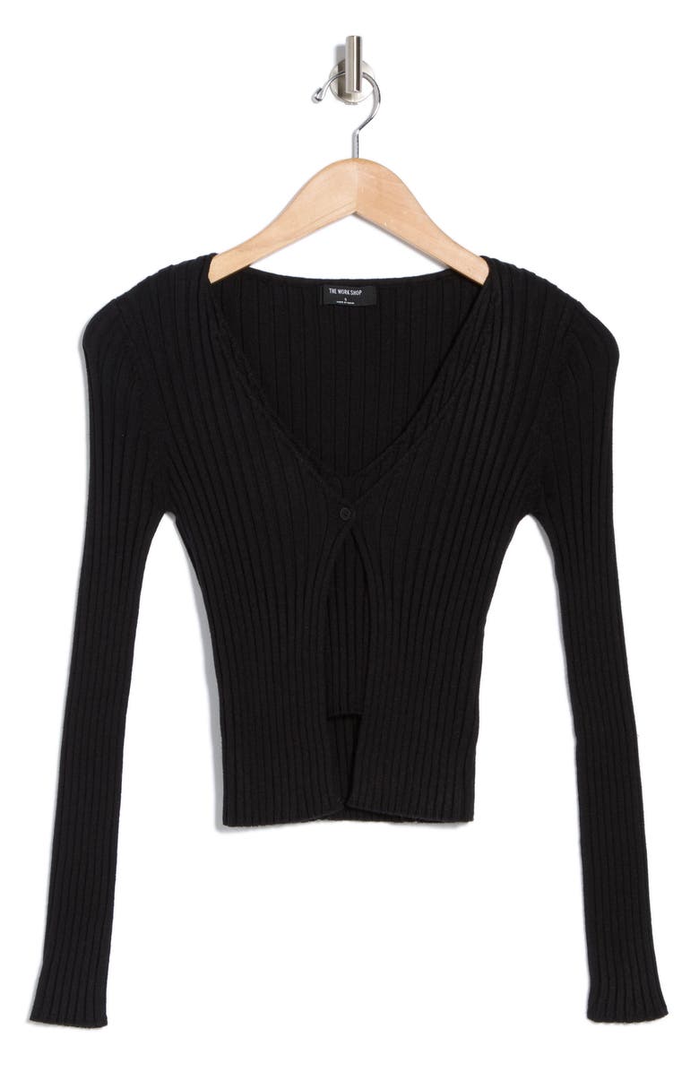 Blu Pepper Ribbed Cardigan Sweater, Main, color, 